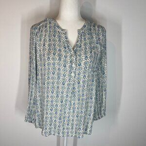 Market & Spruce Floral 3/4 Sleeve Boho Blouse size XXL